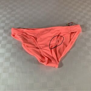 OP Coral Bikini Bottoms with Ruched Detail